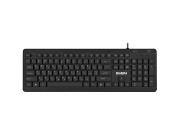 SVEN KB-E5700H, Keyboard, Waterproof construction, 104 keys, 12 Fn-keys, slim compact design, low-profile, USB 2.0 Hub 2 -ports, 1.5m, Black, Rus/Ukr/Eng